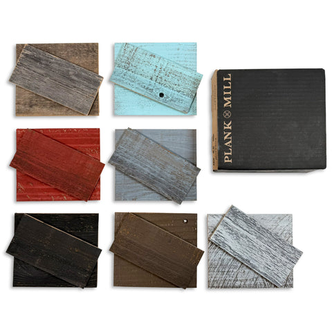 Sample Pack - All Colors Reclaimed Barn Wood Planks ( 6" Long and 0.15" Thick 3" & 5 Wide")