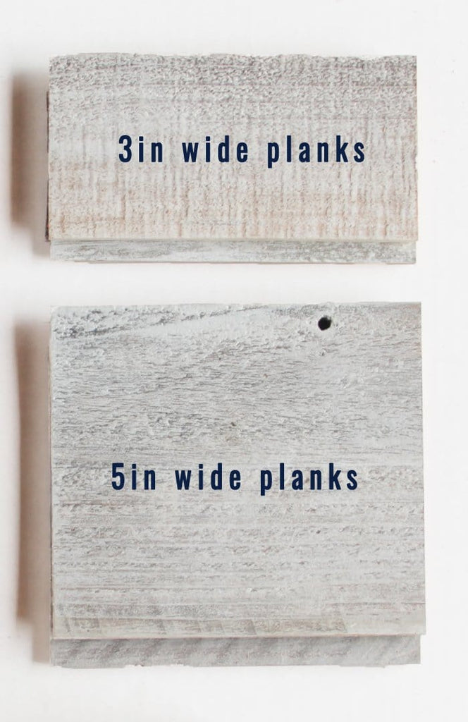 Sample Pack - Reclaimed Barn Wood & Whitewash Barn Wood Planks ( 6" Long and 0.15" Thick 3" & 5 Wide")