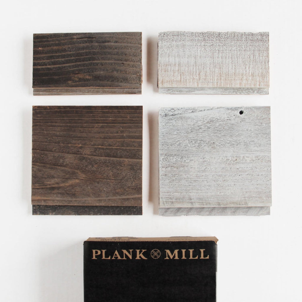 Sample Pack - Reclaimed Barn Wood & Whitewash Barn Wood Planks