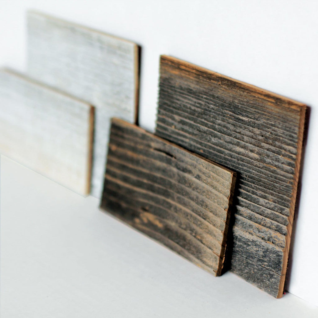 Sample Pack - Reclaimed Barn Wood & Whitewash Barn Wood Planks ( 6" Long and 0.15" Thick 3" & 5 Wide")