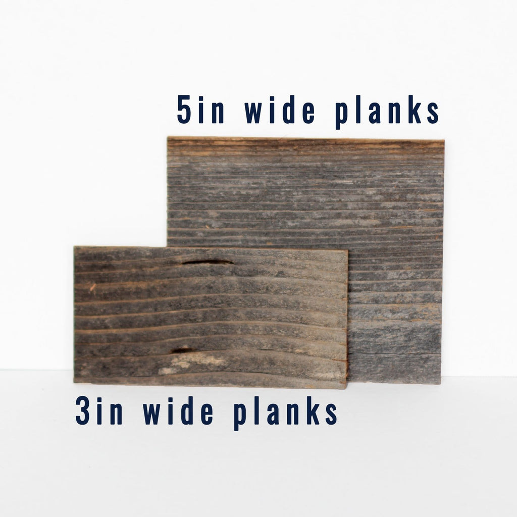 Sample Pack - Reclaimed Barn Wood & Whitewash Barn Wood Planks ( 6" Long and 0.15" Thick 3" & 5 Wide")